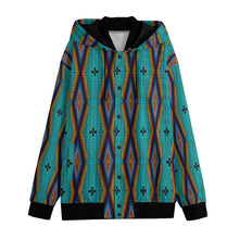 Load image into Gallery viewer, Diamond in the Bluff Turquoise Varsity Jacket
