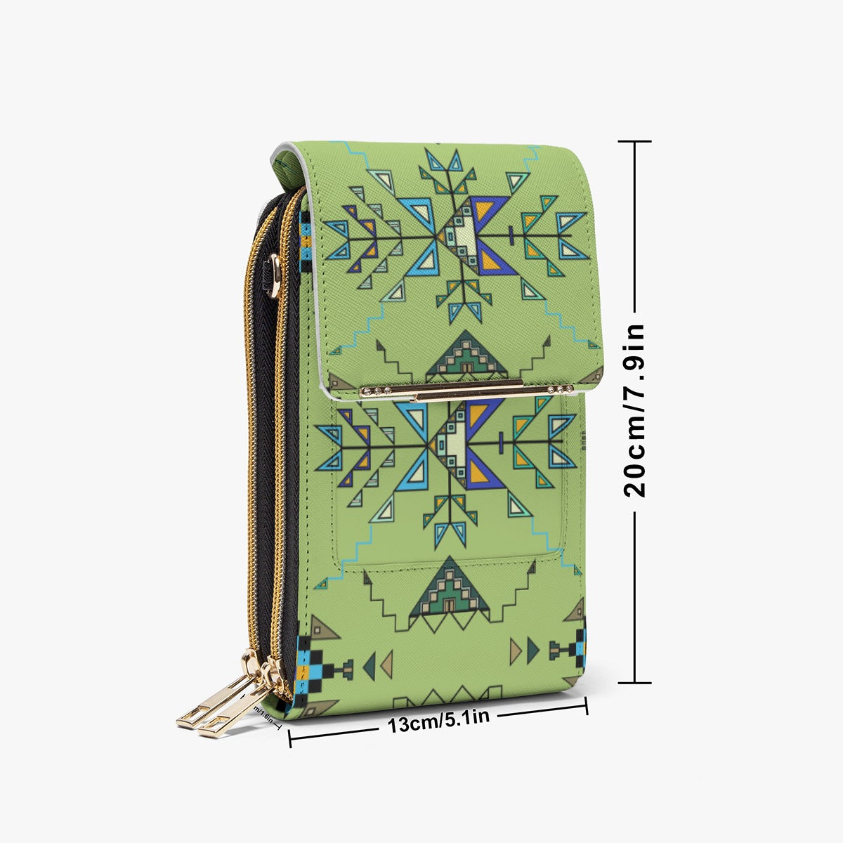 Bear Shield Green Mobile Phone Chest Bag