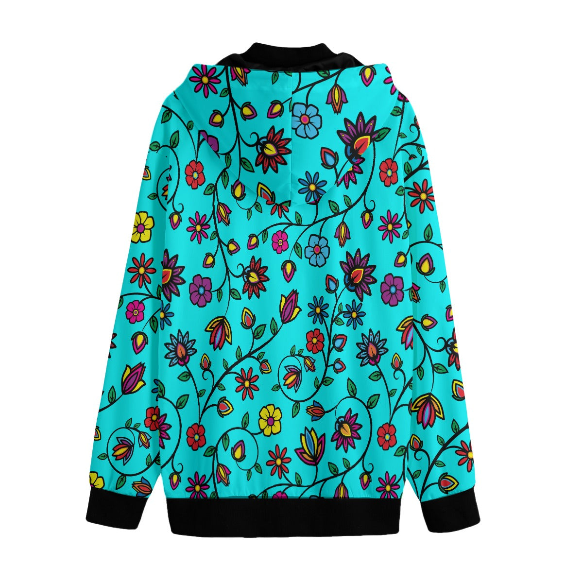 Nature's Nexus Turquoise Varsity Jacket