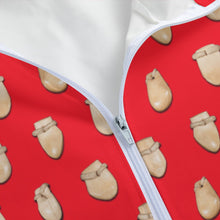 Load image into Gallery viewer, Elk Teeth on Red Long Windbreaker
