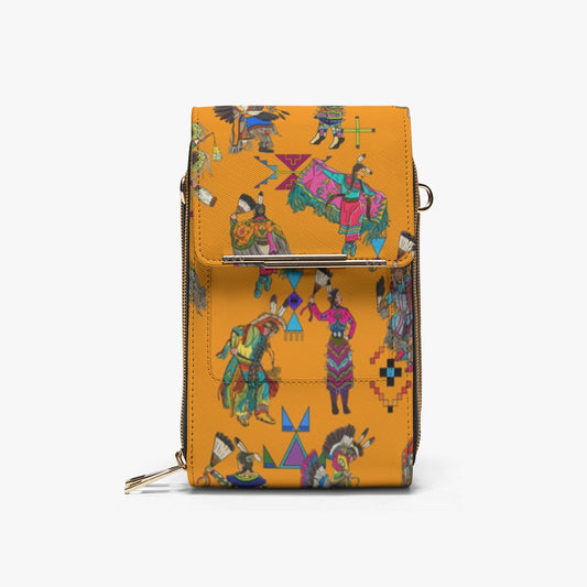 Grand Entry Dancers Orange Mobile Phone Chest Bag