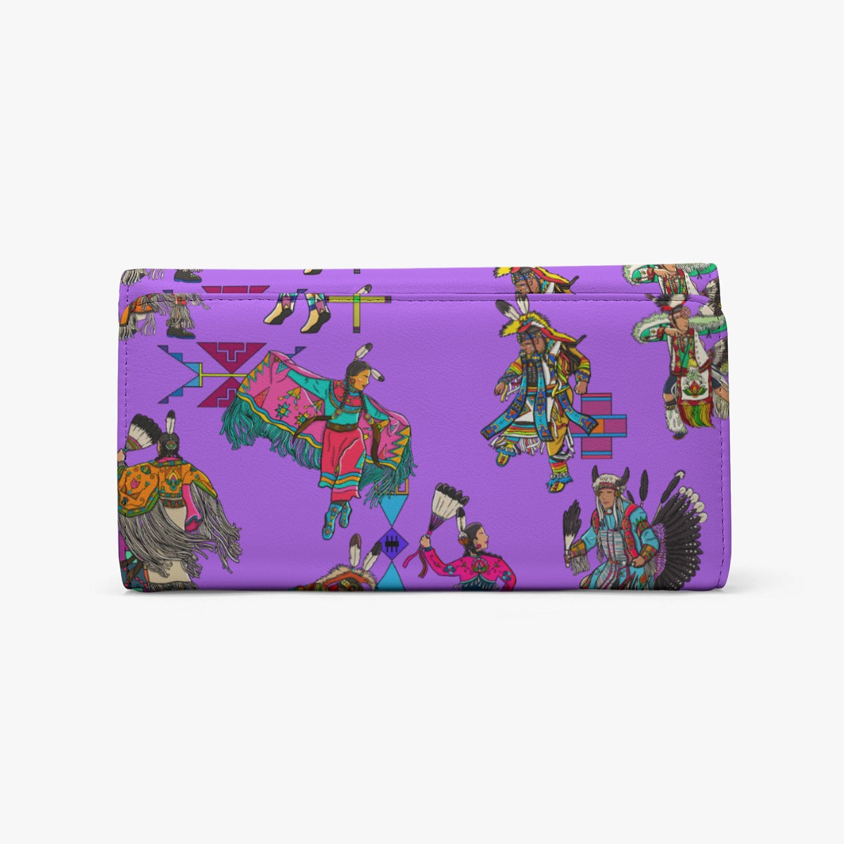 Grand Entry Dancers Purple Foldable Wallet
