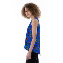 Load image into Gallery viewer, Prairie Paintbrush Blue Split Back Tank Top
