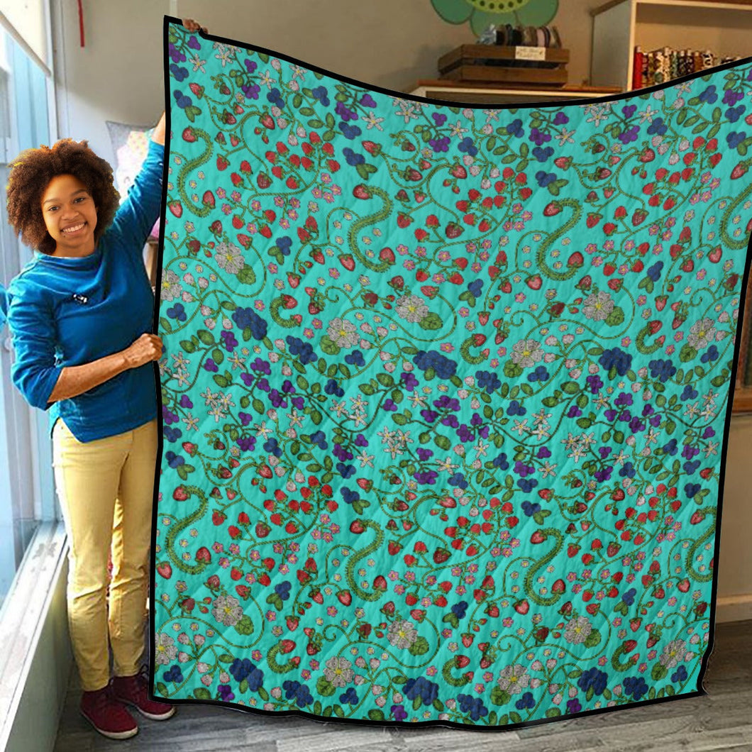 Grandmother Stories Turquoise Lightweight Quilt