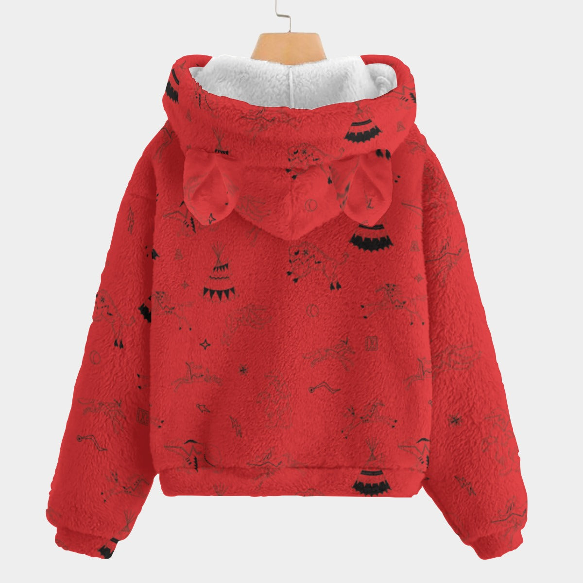 Ledger Dabbles Red Youth Hoodie With Ears