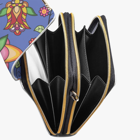 Heartbeat Petals Blue Phone Bag