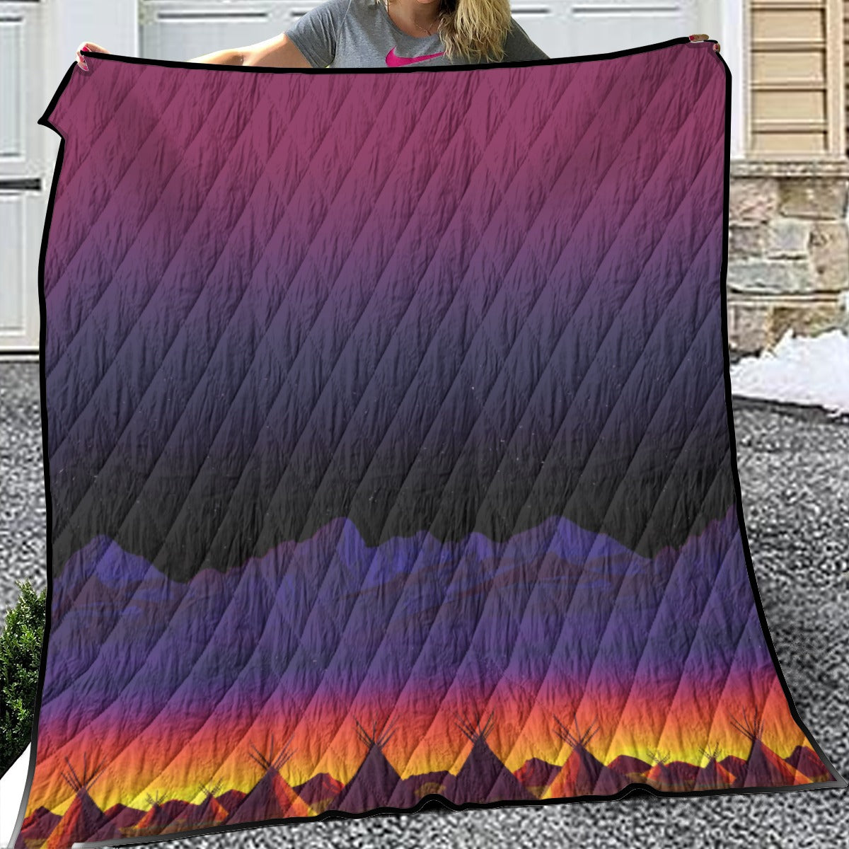 Teepees Northern Lights Lightweight Quilt