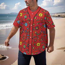 Load image into Gallery viewer, Nature&#39;s Nexus Red Short Sleeve Baseball Jersey
