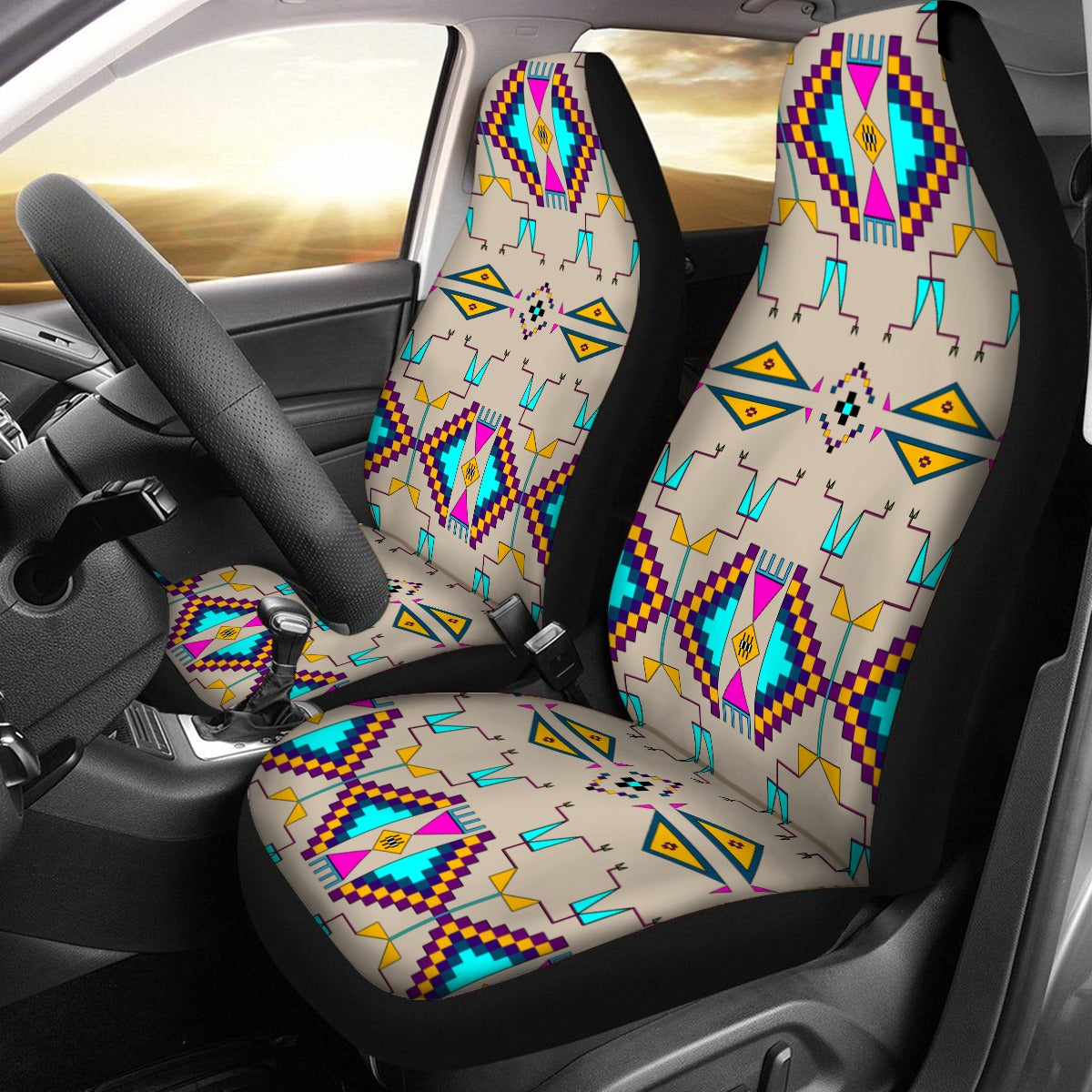 Rite of Passage Sand Universal Car Seat Cover With Thickened Back