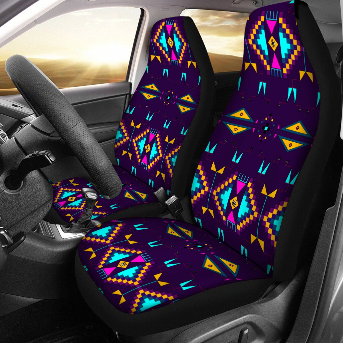 Rite of Passage Dark Purple Universal Car Seat Cover With Thickened Back