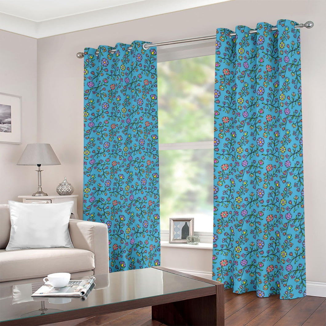 Cosmic Whisper Rainy Horizon Blackout Grommet Curtains