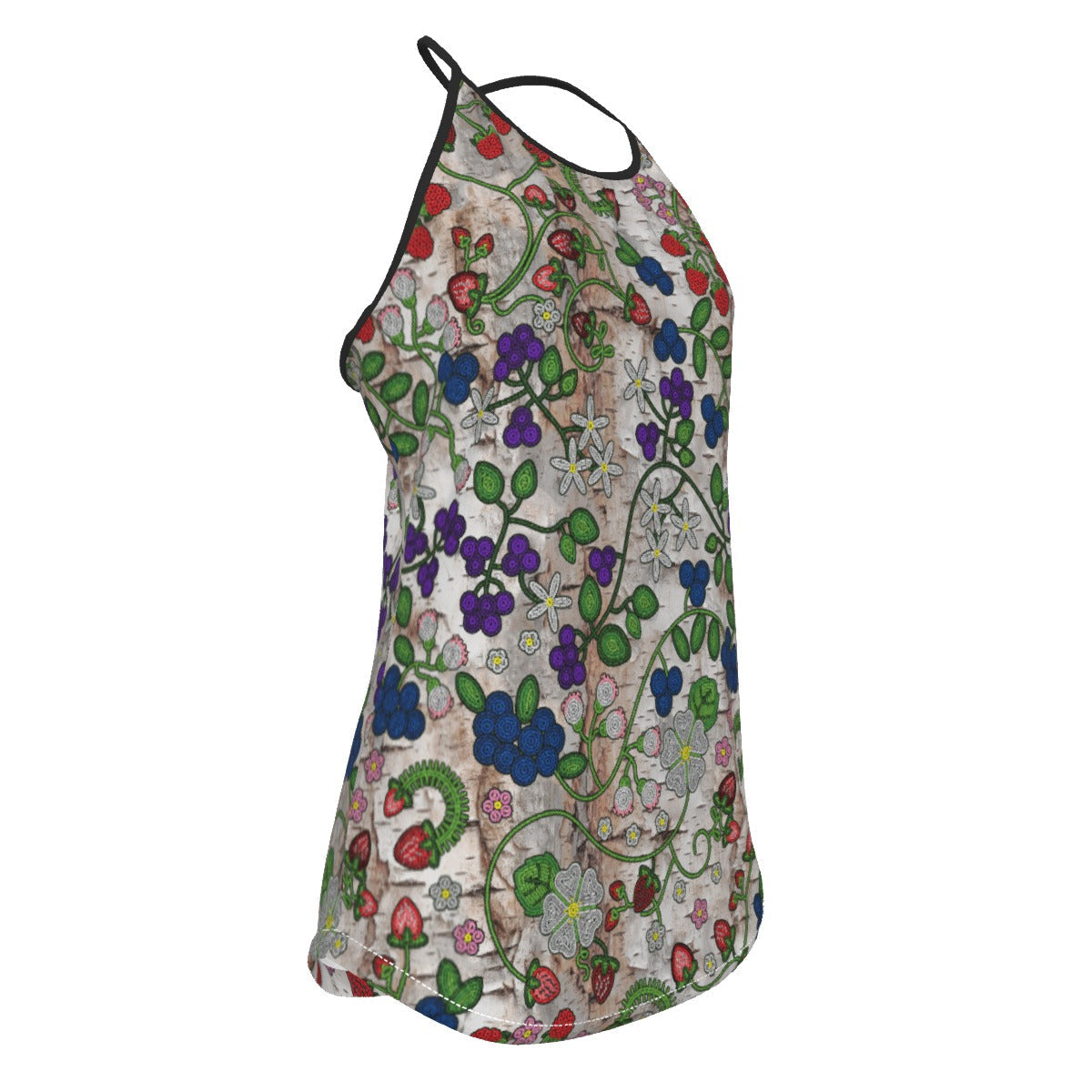 Grandmother's Stories Br Bark Criss-Cross Open Back Tank Top