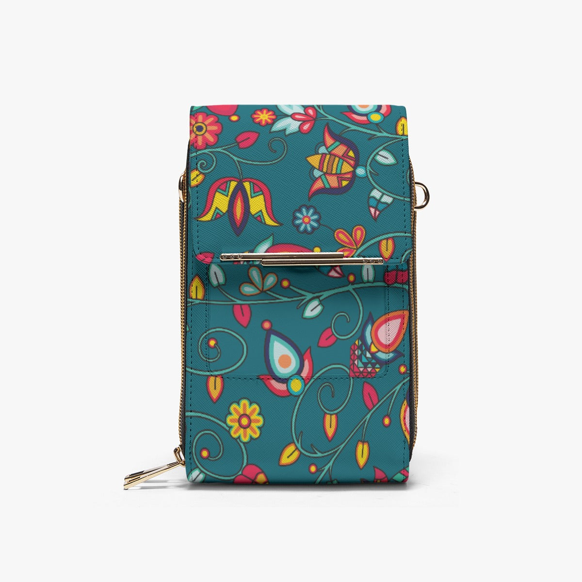 Thorny Path Teal Mobile Phone Chest Bag