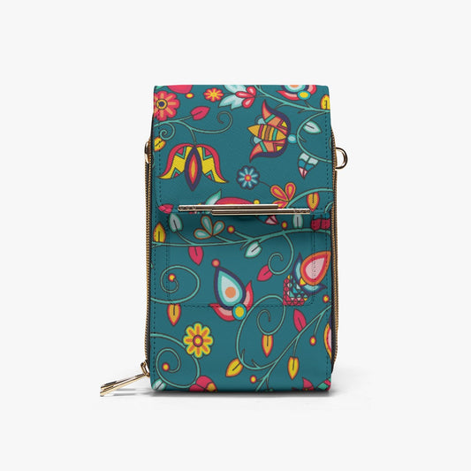 Thorny Path Teal Mobile Phone Chest Bag