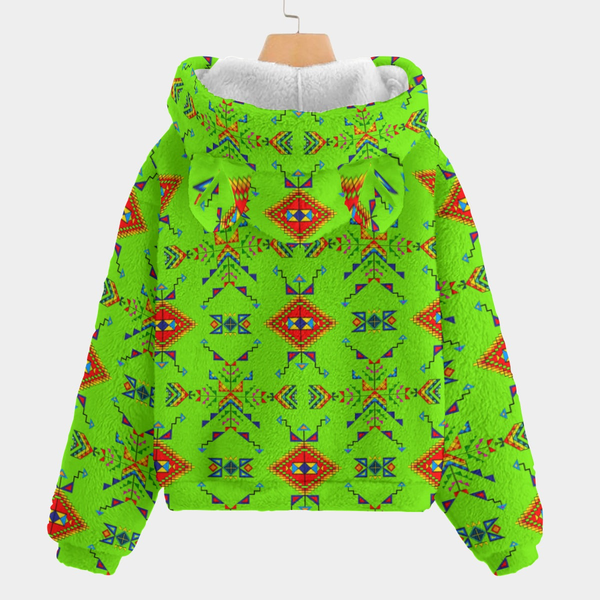 Buffalo Jump Neon Green Youth Hoodie with Ears