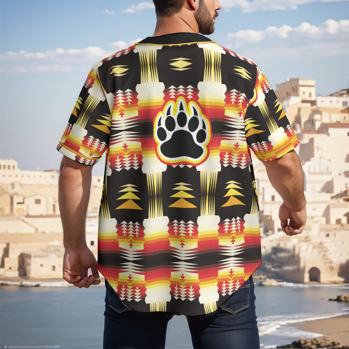 Medicine Wheel Sage Bearpaw Short Sleeve Baseball Jersey