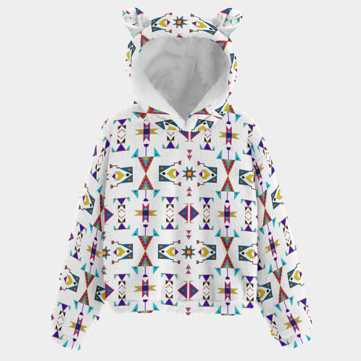 Enemy Territory White Youth Hoodie with Ears