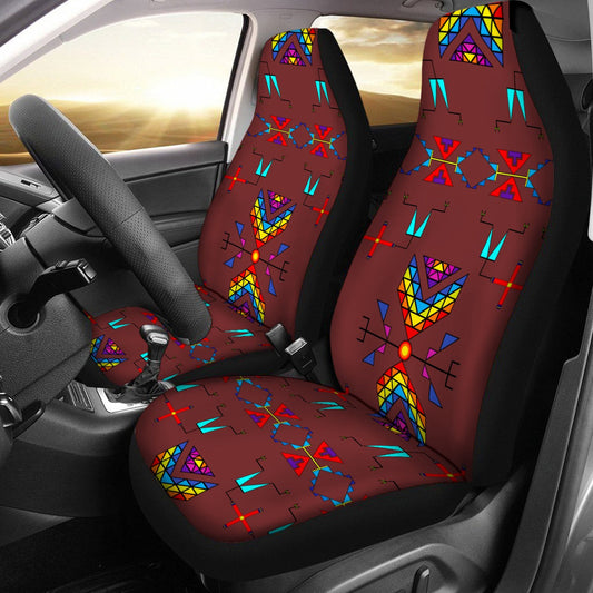 Rainy Chief Rainbow Earth Clay Universal Car Seat Cover With Thickened Back