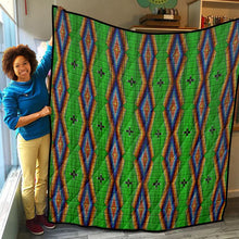 Load image into Gallery viewer, Diamond in the Bluff Lime Lightweight Quilt
