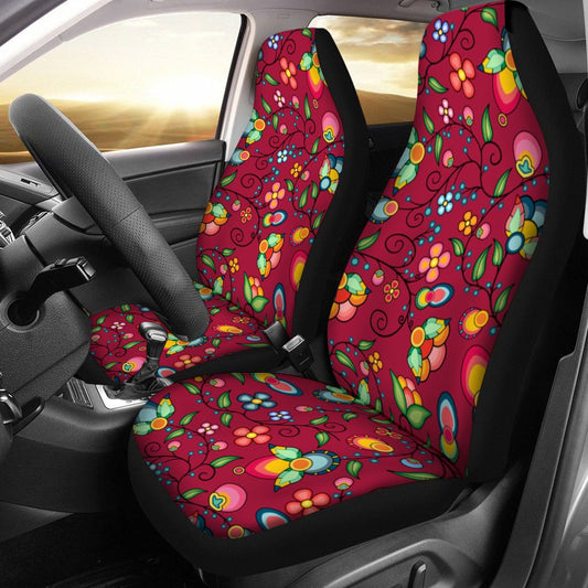 Floral Bounty Magenta Universal Car Seat Cover With Thickened Back