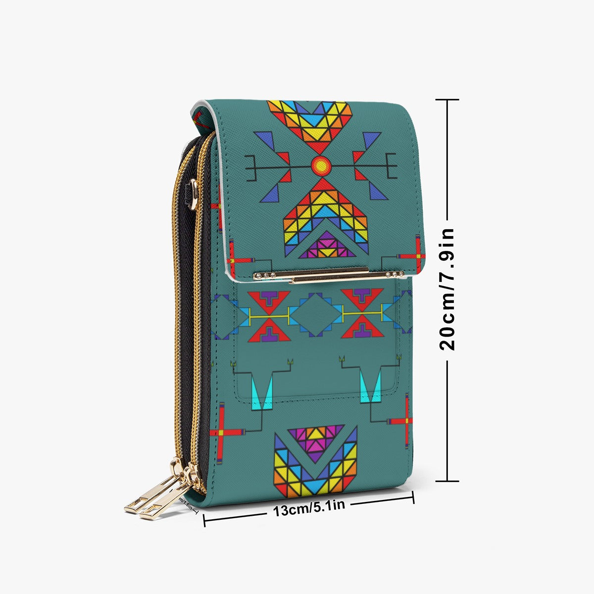 Rainy Chief Rainbow Teal Sky Mobile Phone Chest Bag