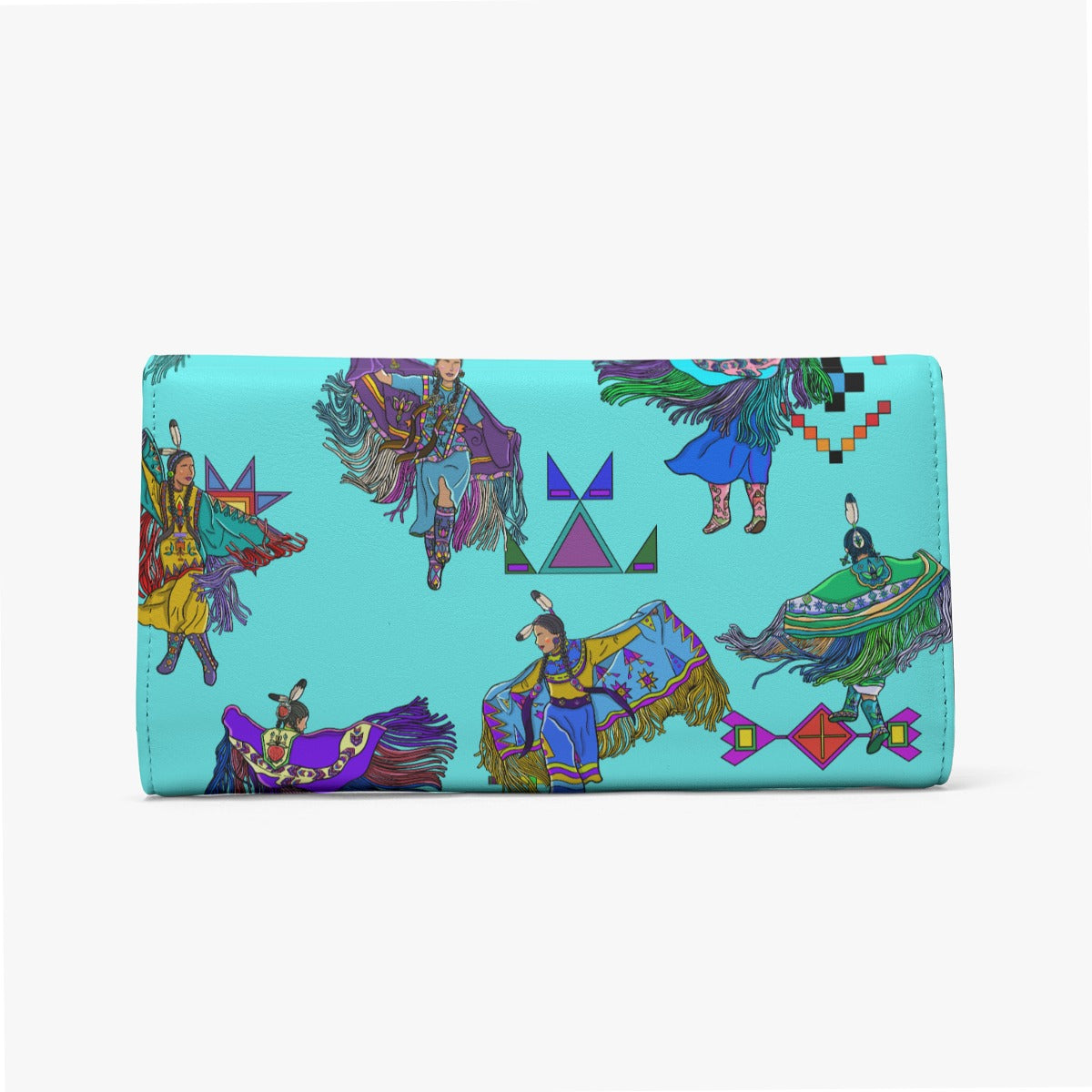 Women's Fancy Dancers Turquoise Foldable Wallet