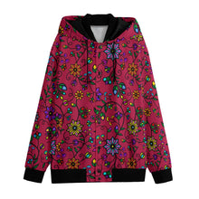 Load image into Gallery viewer, Prairie Paintbrush Passion Berry Varsity Jacket
