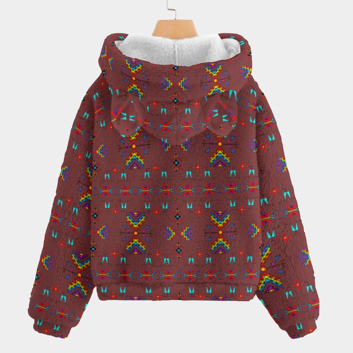 Rainy Chief Rainbow Earth Clay Youth Hoodie with Ears