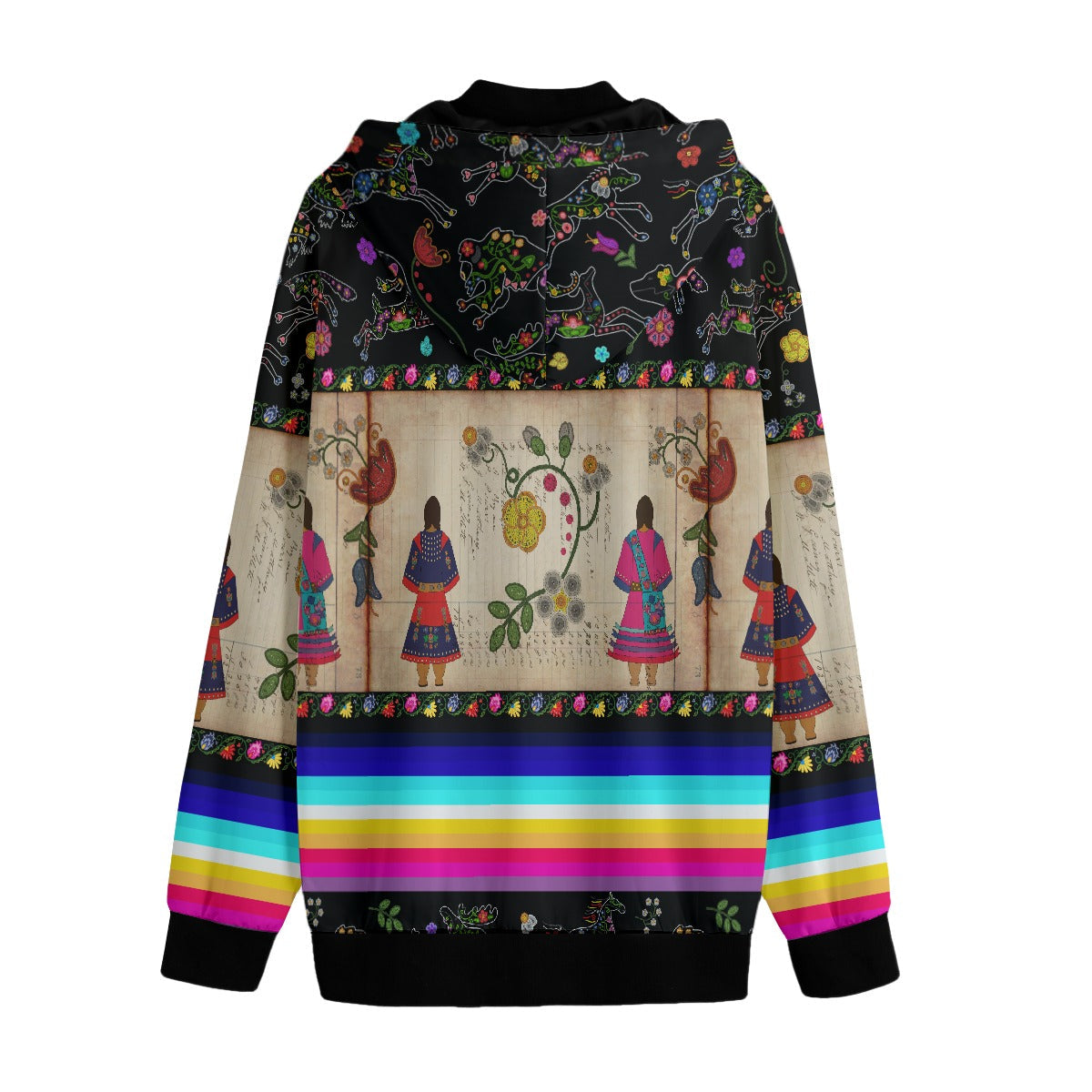 Floral Ledger Sisters Varsity Jacket