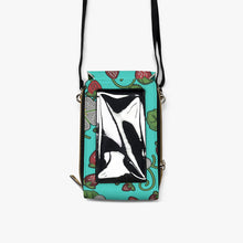 Load image into Gallery viewer, Strawberry Dreams Turquoise Mobile Phone Chest Bag
