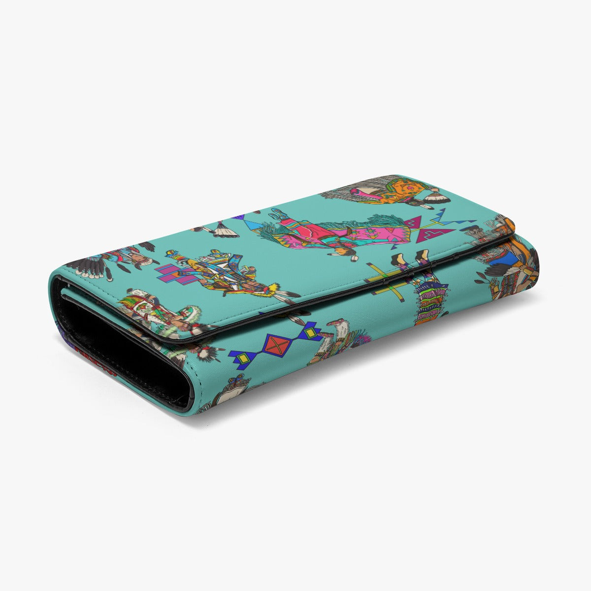 Grand Entry Dancers Eggshell Blue Foldable Wallet