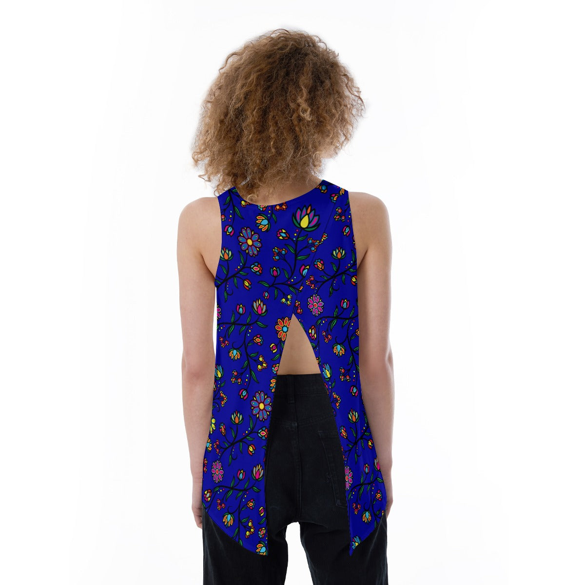Cosmic Whisper Elk Shadow Split Back Tank Top