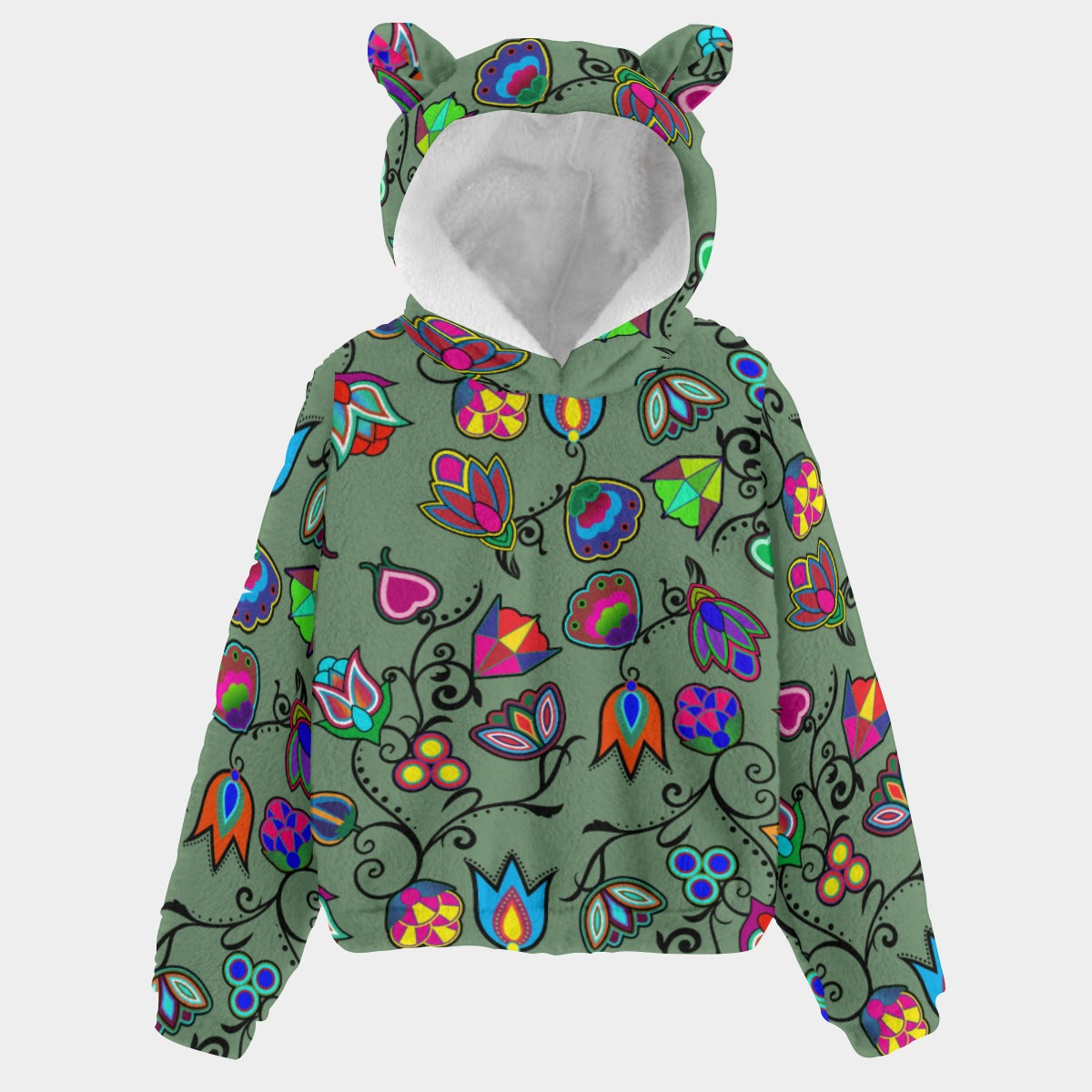 Indigenous Paisley Youth Hoodie With Ears