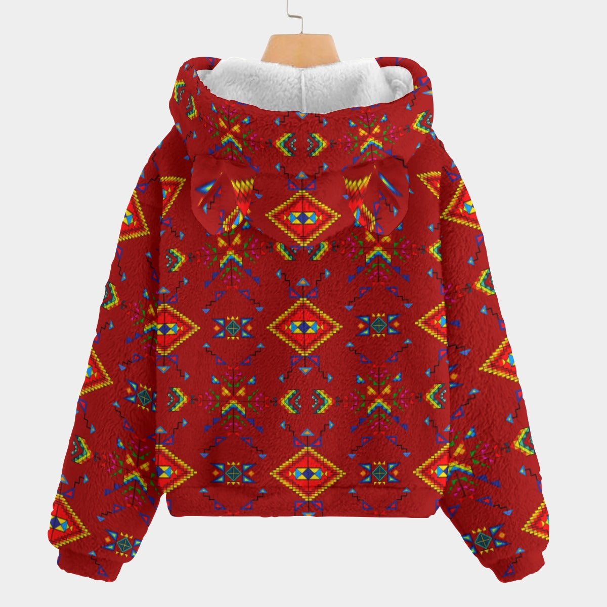 Buffalo Jump Red Youth Hoodie with Ears