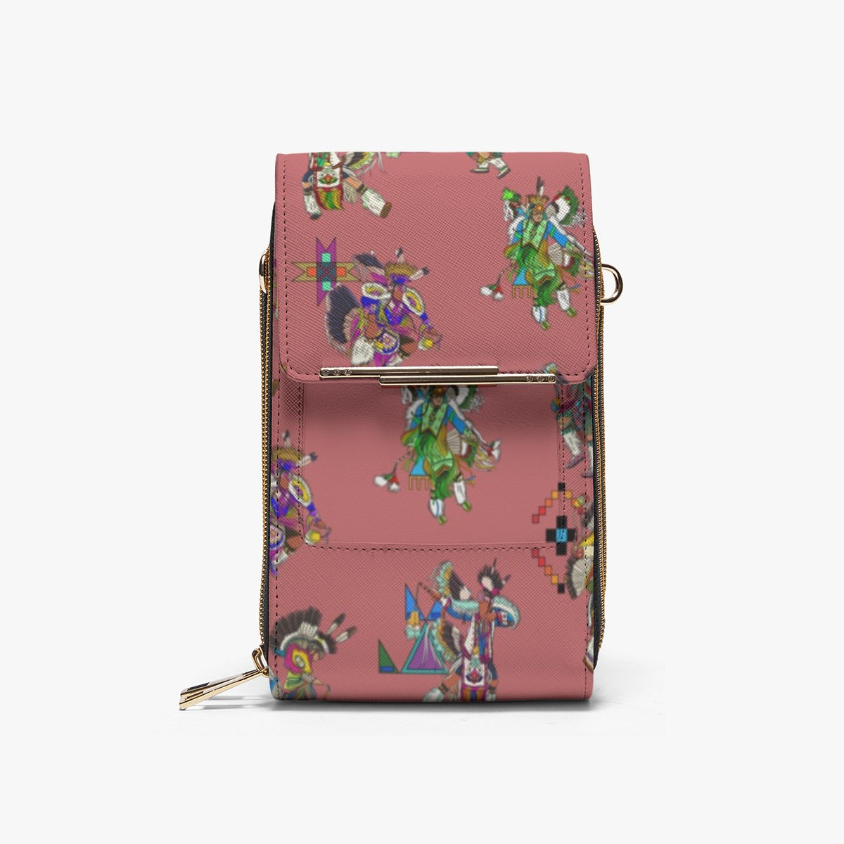 Men's Fancy Dancers Terra Cotta Mobile Phone Chest Bag