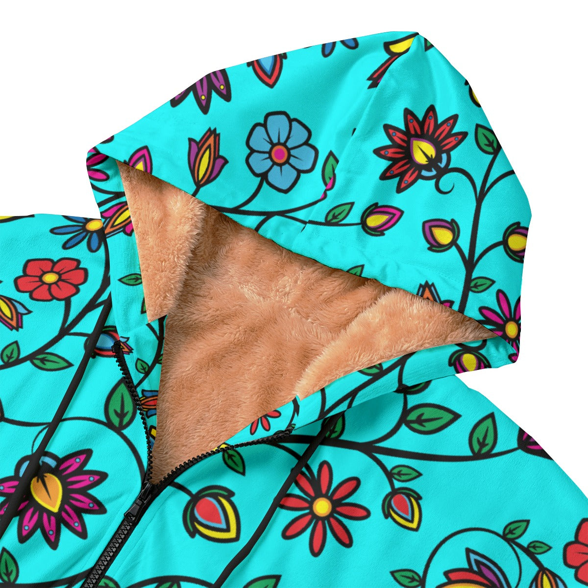 Nature's Nexus Turquoise Kid's Plush Windbreaker