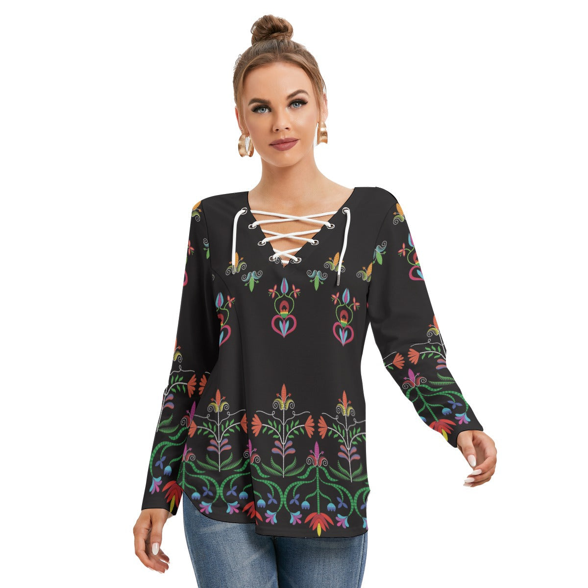 Metis Corn Mother Tie Sweatshirt