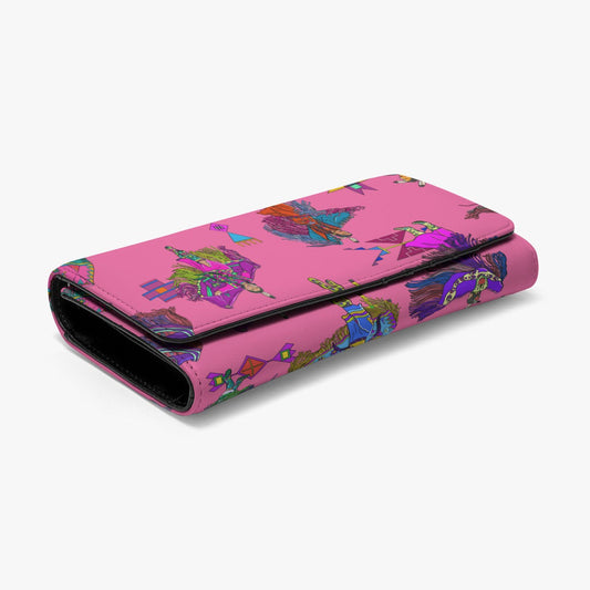 Women's Fancy Dancers Pink Foldable Wallet