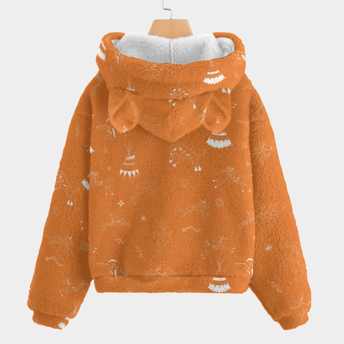 Ledger Dabbles Orange Youth Hoodie With Ears