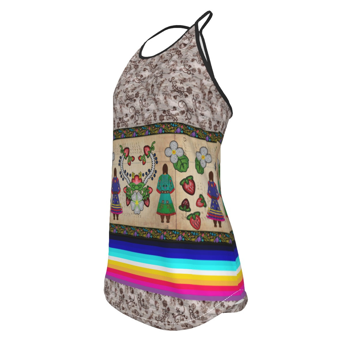 Auntie's Gifts Criss-Cross Open Back Tank Top