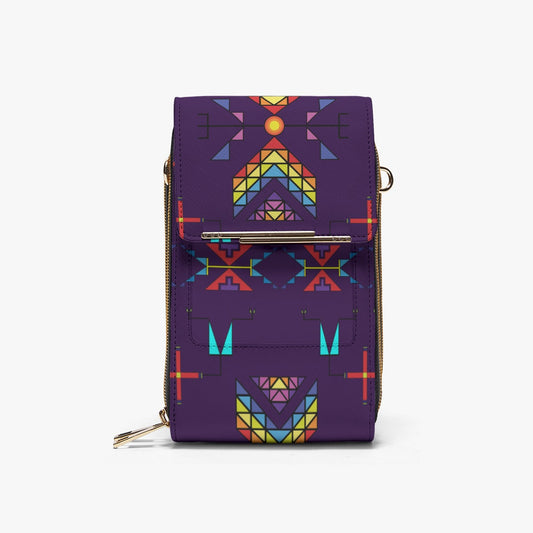 Rainy Chief Rainbow Dark Purple Mobile Phone Chest Bag