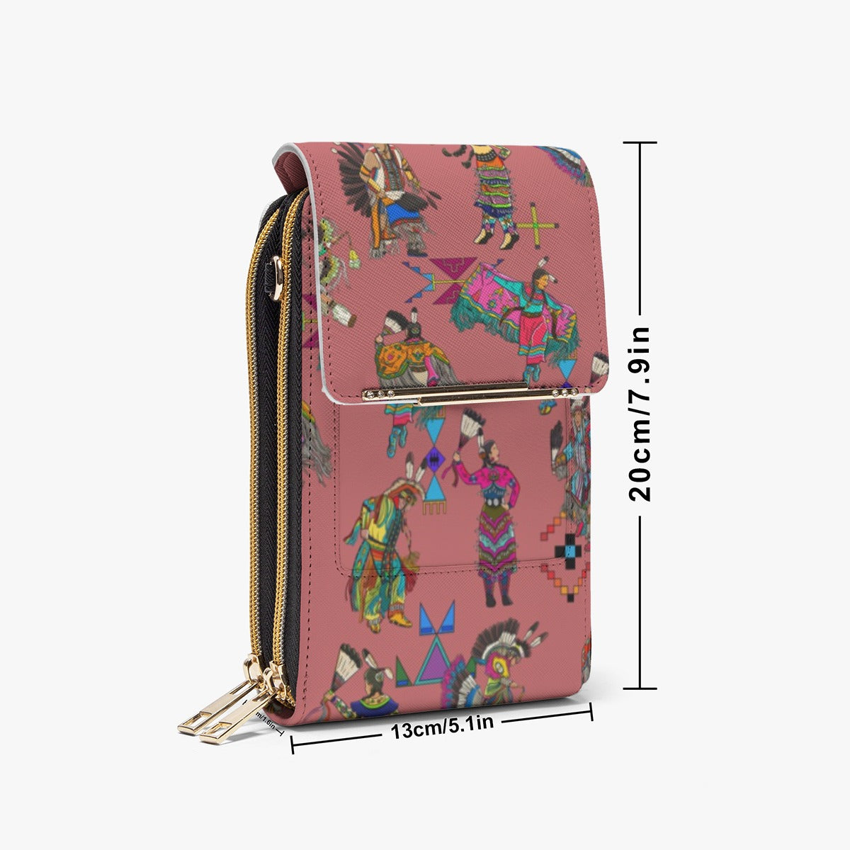 Grand Entry Dancers Terra Cotta Mobile Phone Chest Bag