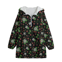 Load image into Gallery viewer, Strawberry Dreams Midnight Long Windbreaker
