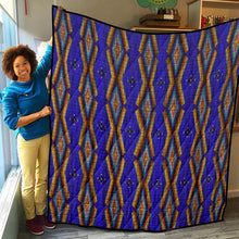 Load image into Gallery viewer, Diamond in the Bluff Blue Lightweight Quilt
