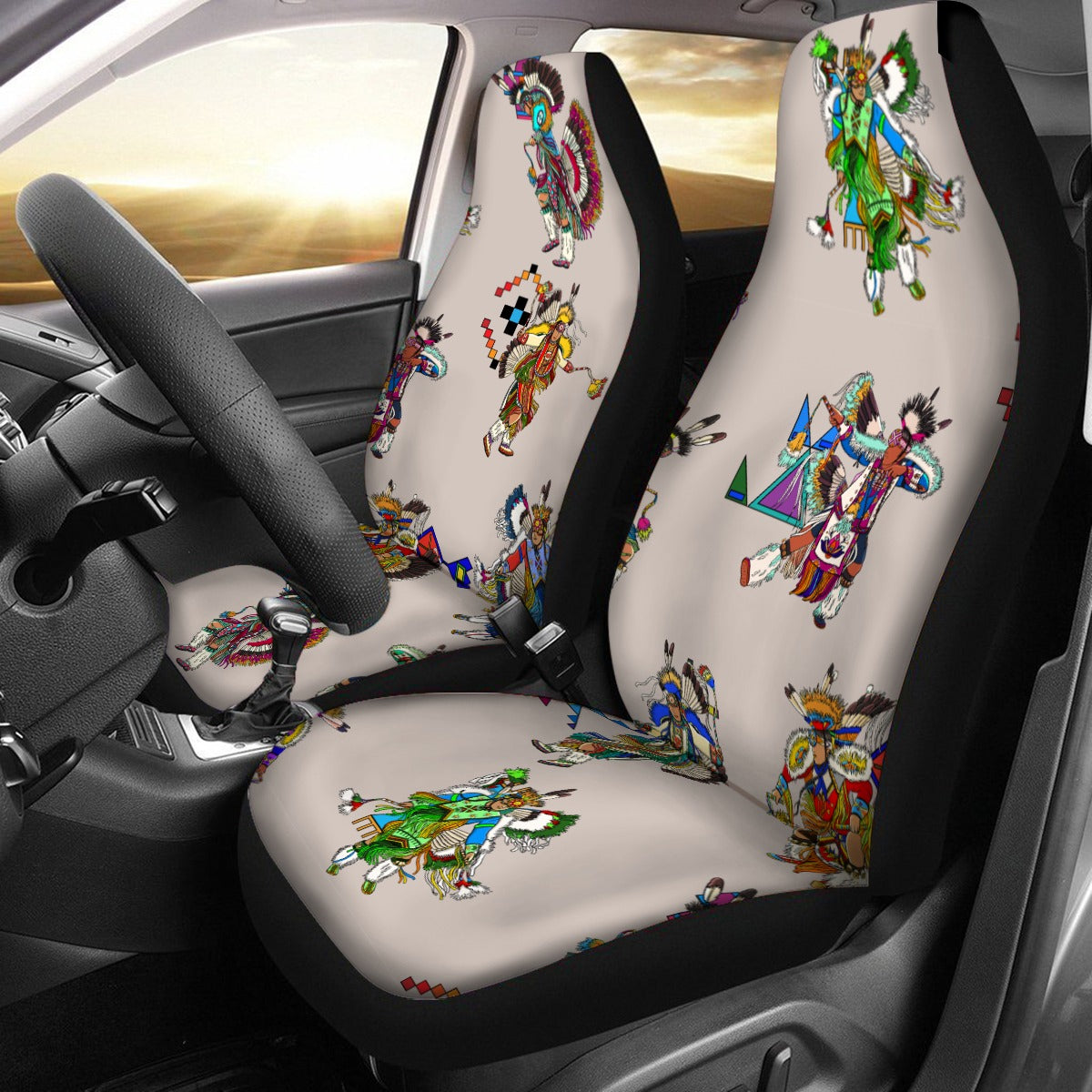 Men's Fancy Dancers Muslin Universal Car Seat Cover With Thickened Back
