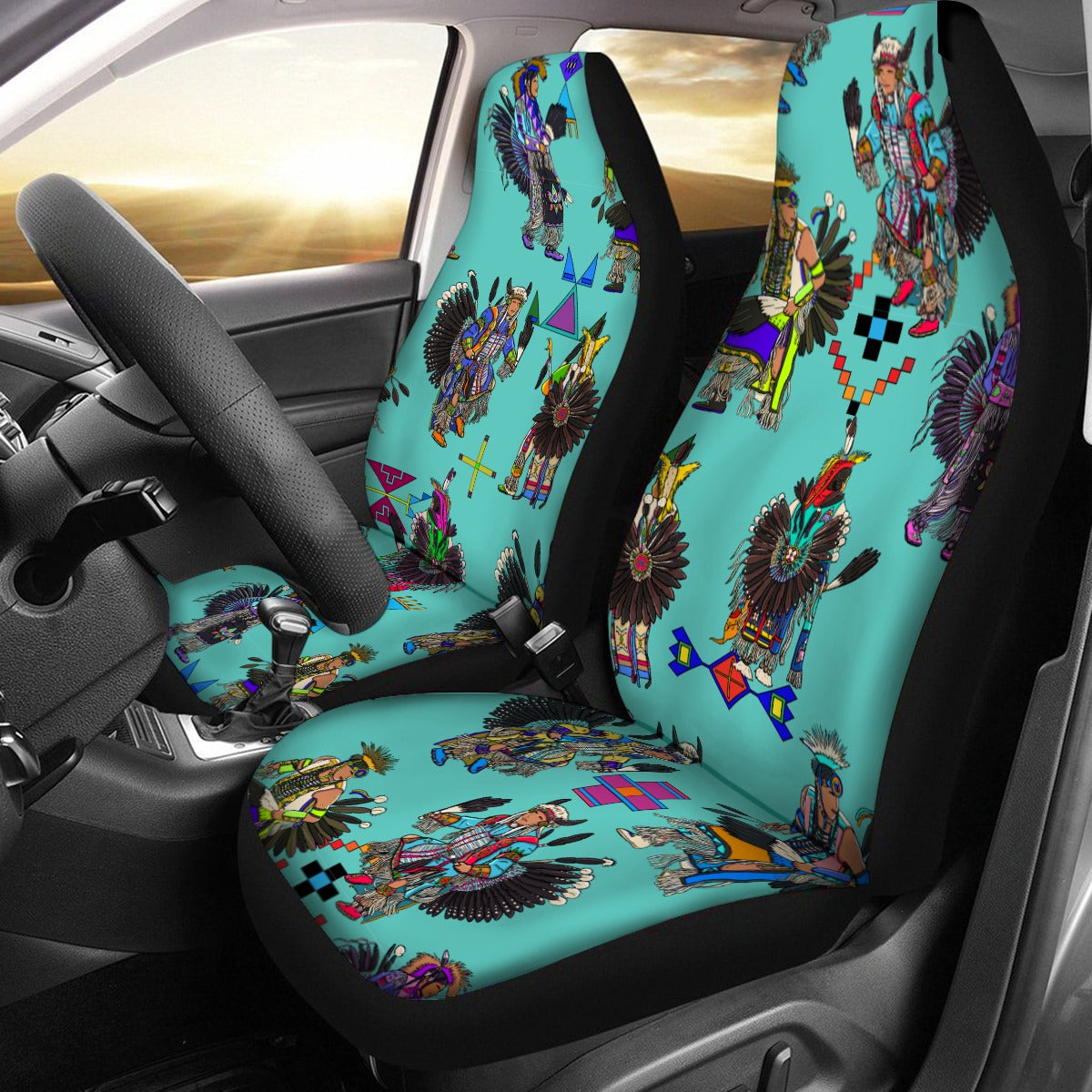 Men's Tradish Dancers Eggshell Blue Universal Car Seat Cover With Thickened Back