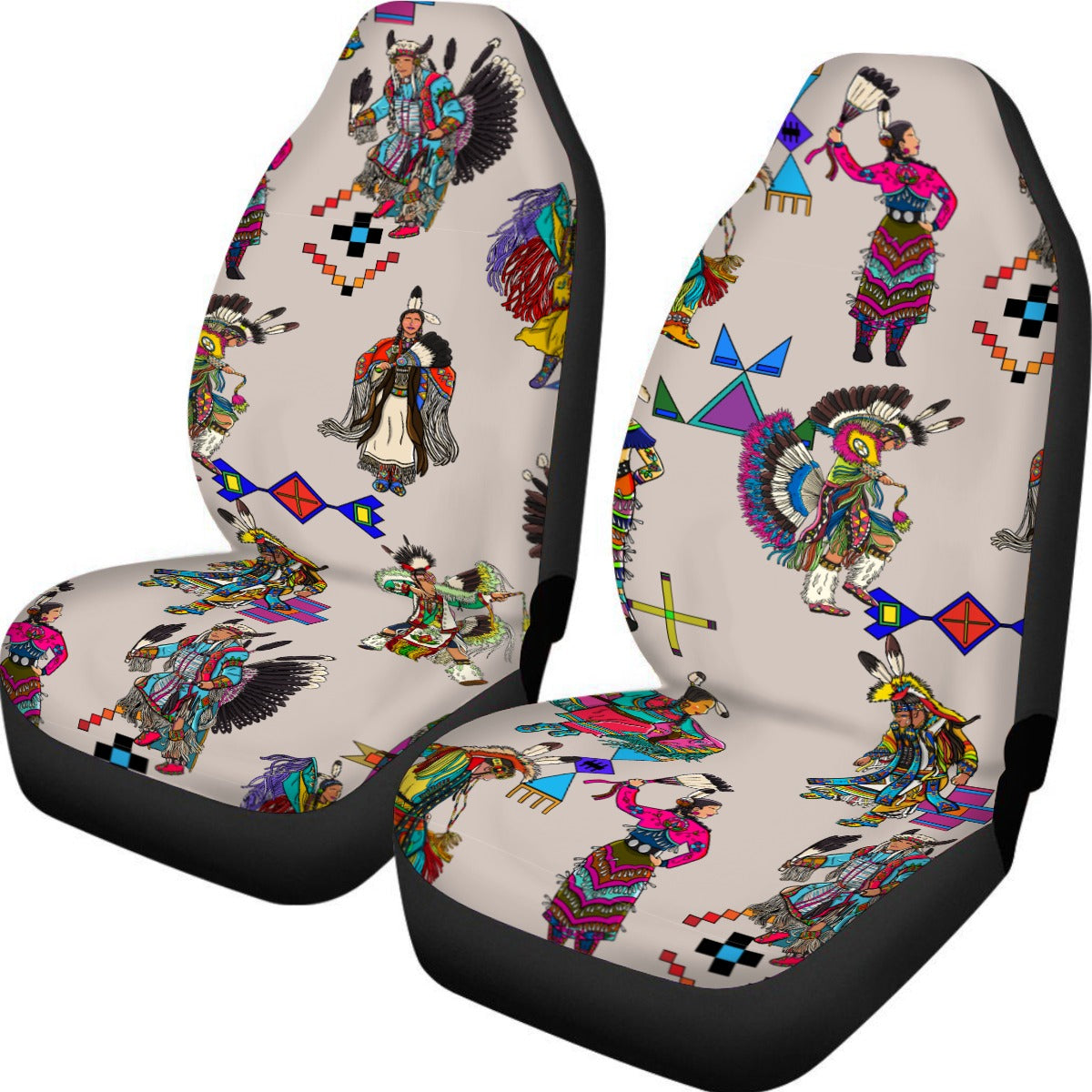 Grand Entry Dancers Muslin Universal Car Seat Cover With Thickened Back