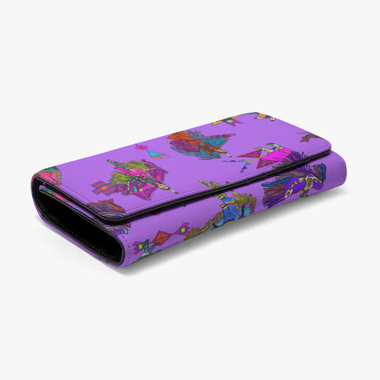 Women's Fancy Dancers Purple Foldable Wallet