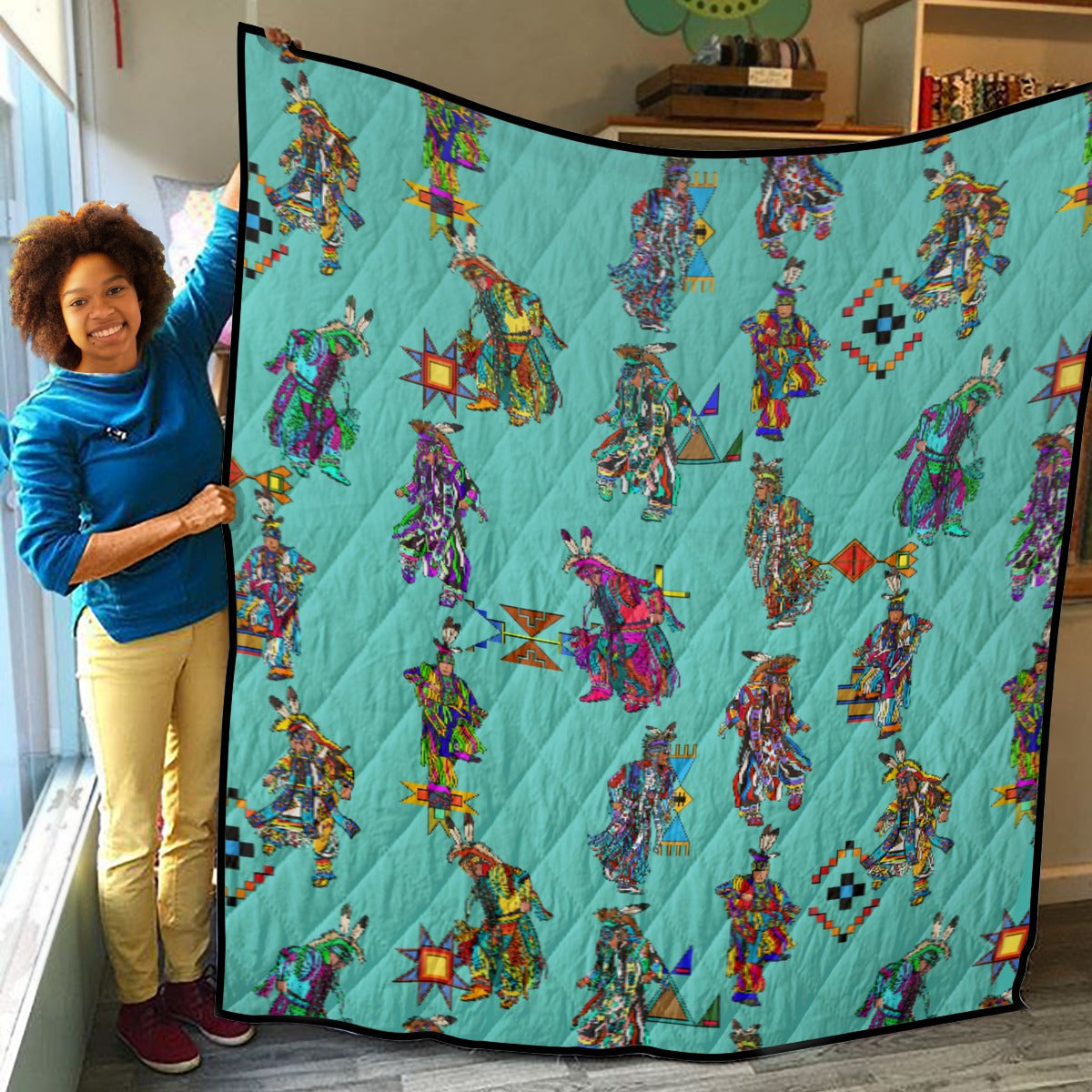 Men's Grass Dancers Eggshell Blue Lightweight & Breathable Quilt