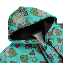 Load image into Gallery viewer, Strawberry Dreams Turquoise Varsity Jacket
